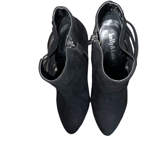 Kelly & Katie black suede like stilleto boots 8M - Picture 3 of 9